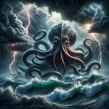 海の怪獣クラーケン（巨大なタコ）Ver2