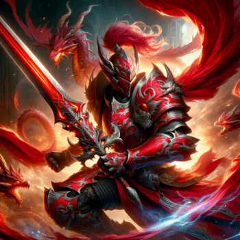 赤龍の鎧をまとった竜騎士Ver2