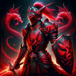 赤龍の鎧をまとった竜騎士Ver1