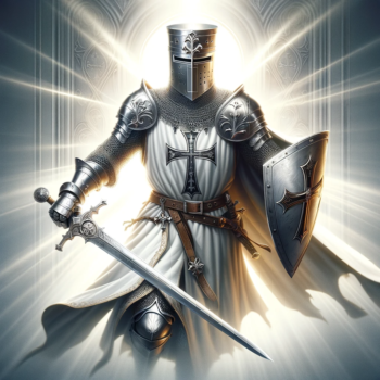 聖なる光を放つテンプラ騎士